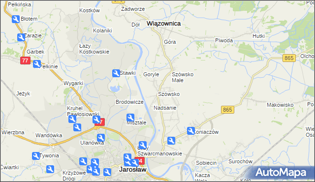 mapa Szówsko, Szówsko na mapie Targeo