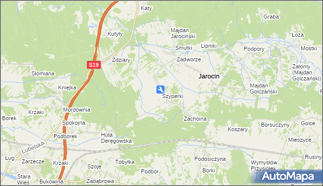 mapa Szyperki, Szyperki na mapie Targeo