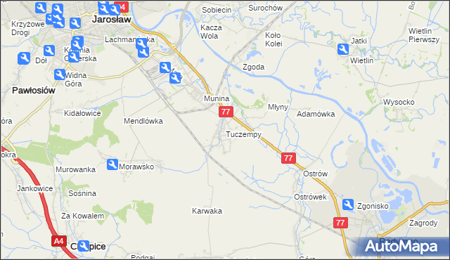 mapa Tuczempy, Tuczempy na mapie Targeo