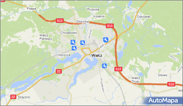 mapa Wałcz, Wałcz na mapie Targeo