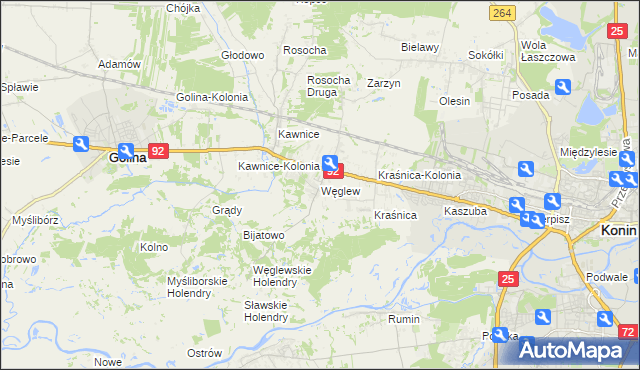 mapa Węglew, Węglew na mapie Targeo