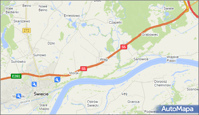 mapa Wiąg, Wiąg na mapie Targeo