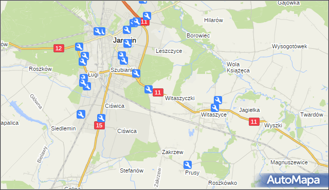 mapa Witaszyczki, Witaszyczki na mapie Targeo
