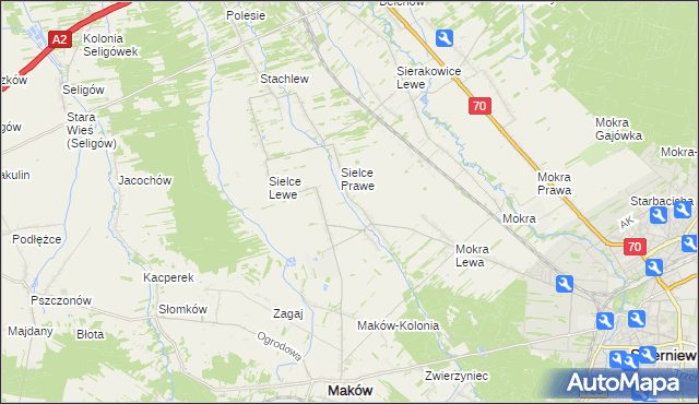 mapa Wola Makowska, Wola Makowska na mapie Targeo