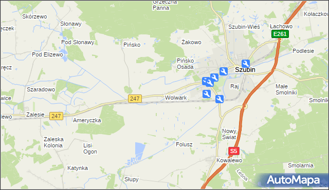 mapa Wolwark, Wolwark na mapie Targeo