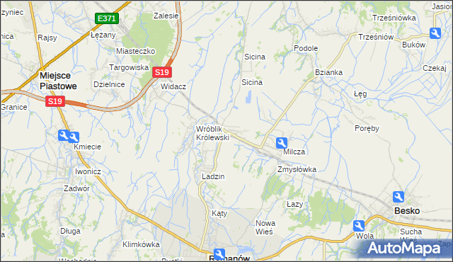 mapa Wróblik Szlachecki, Wróblik Szlachecki na mapie Targeo