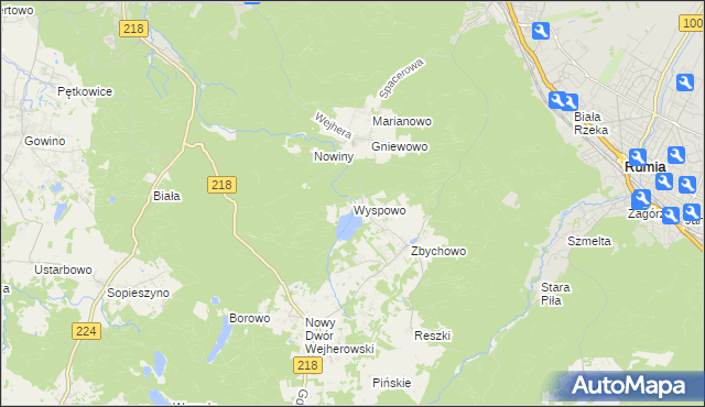 mapa Wyspowo, Wyspowo na mapie Targeo