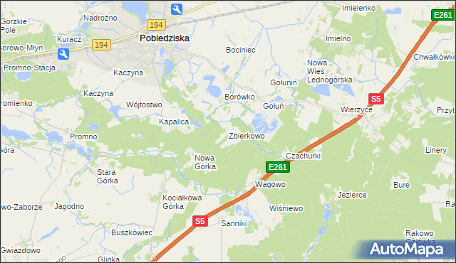 mapa Zbierkowo, Zbierkowo na mapie Targeo