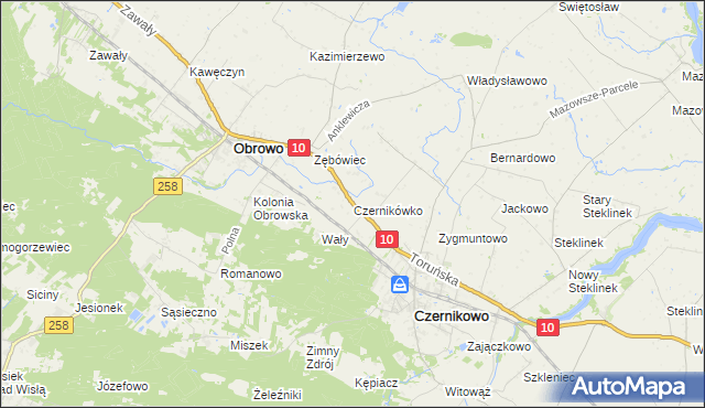 mapa Czernikówko, Czernikówko na mapie Targeo