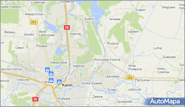 mapa Długa Łąka, Długa Łąka na mapie Targeo
