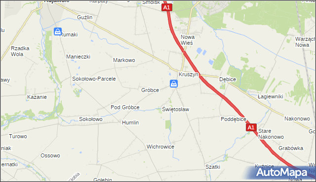 mapa Dobra Wola gmina Włocławek, Dobra Wola gmina Włocławek na mapie Targeo