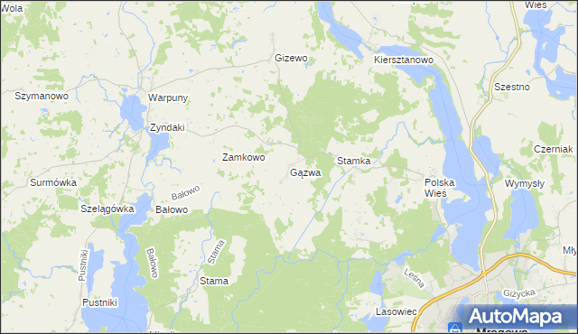 mapa Gązwa, Gązwa na mapie Targeo