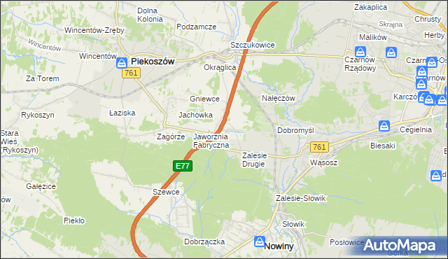 mapa Janów gmina Piekoszów, Janów gmina Piekoszów na mapie Targeo