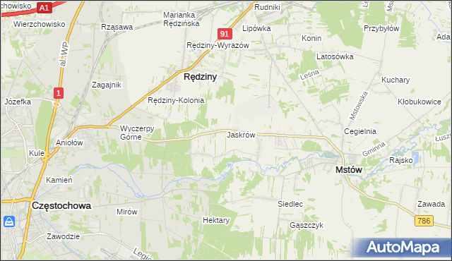 mapa Jaskrów, Jaskrów na mapie Targeo