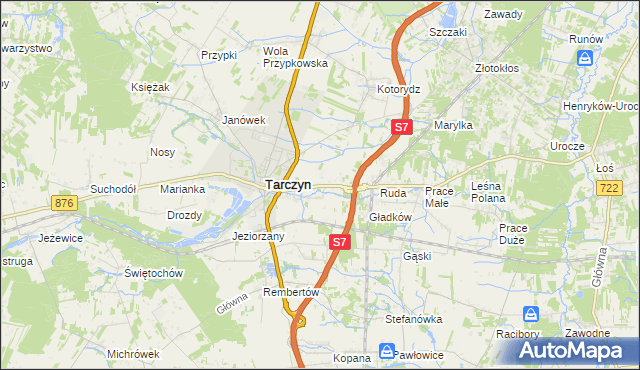 mapa Józefowice gmina Tarczyn, Józefowice gmina Tarczyn na mapie Targeo