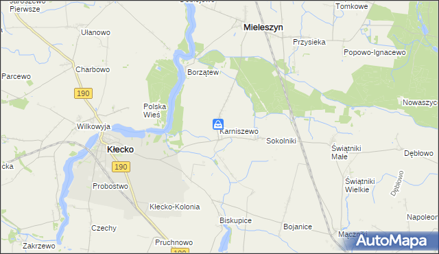 mapa Karniszewo, Karniszewo na mapie Targeo