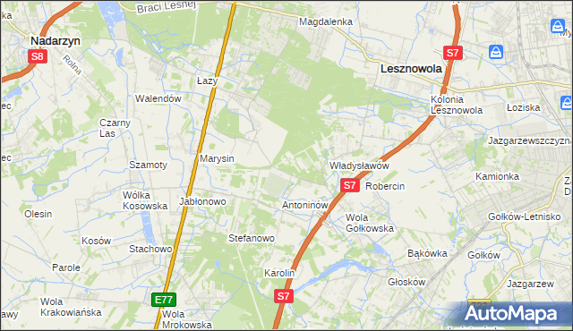 mapa Kuleszówka, Kuleszówka na mapie Targeo