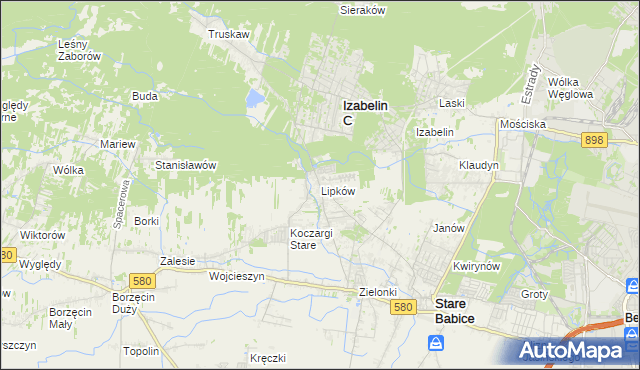 mapa Lipków, Lipków na mapie Targeo