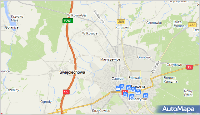 mapa Maryszewice, Maryszewice na mapie Targeo