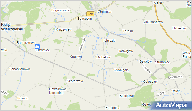 mapa Michałów gmina Nowe Miasto nad Wartą, Michałów gmina Nowe Miasto nad Wartą na mapie Targeo