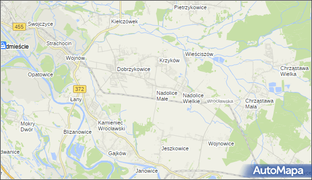 mapa Nadolice Małe, Nadolice Małe na mapie Targeo