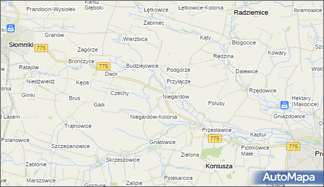 mapa Niegardów, Niegardów na mapie Targeo