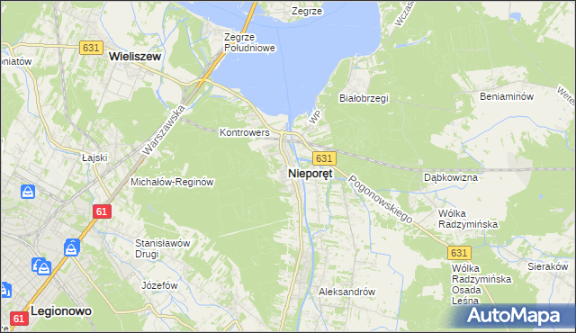 mapa Nieporęt, Nieporęt na mapie Targeo