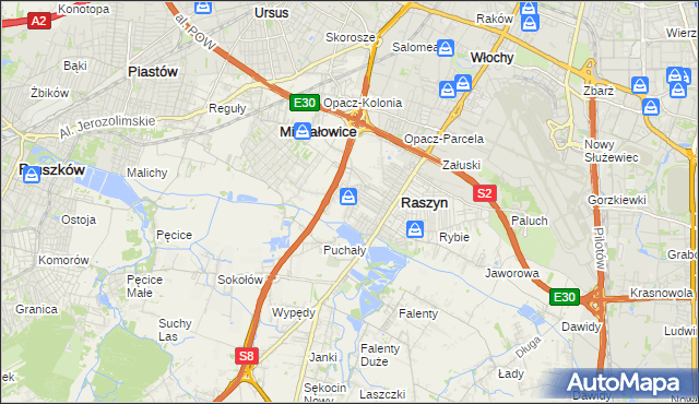 mapa Nowe Grocholice, Nowe Grocholice na mapie Targeo