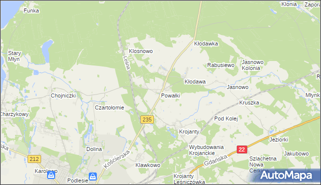 mapa Powałki, Powałki na mapie Targeo