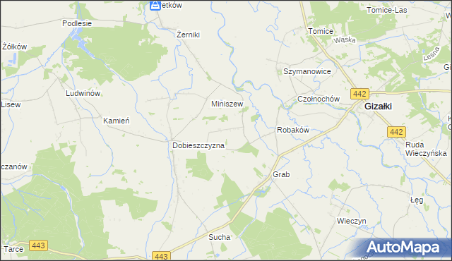 mapa Prusinów, Prusinów na mapie Targeo