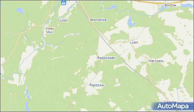 mapa Radzikówek, Radzikówek na mapie Targeo