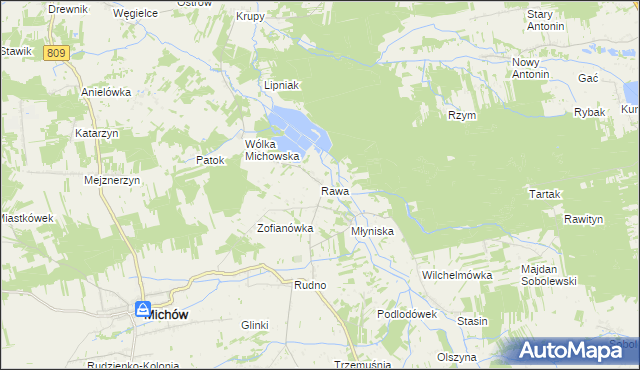 mapa Rawa, Rawa na mapie Targeo