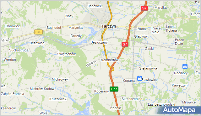 mapa Rembertów, Rembertów na mapie Targeo