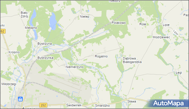 mapa Rogalino, Rogalino na mapie Targeo