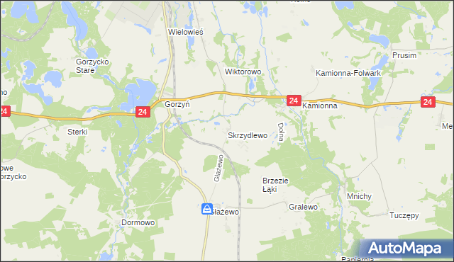 mapa Skrzydlewo, Skrzydlewo na mapie Targeo