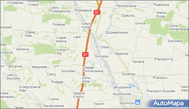 mapa Smroków, Smroków na mapie Targeo