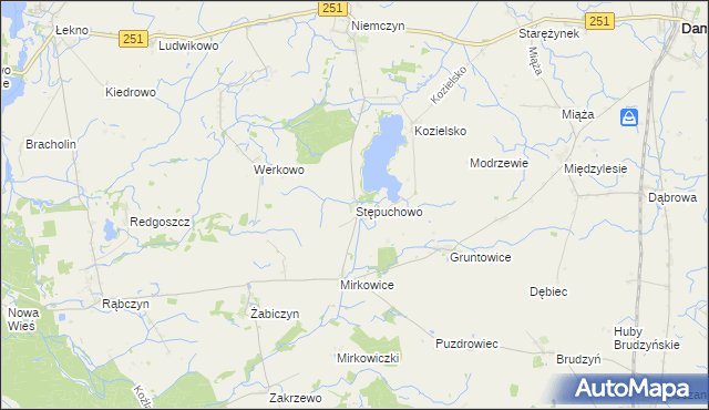mapa Stępuchowo, Stępuchowo na mapie Targeo