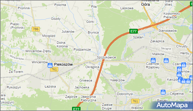 mapa Szczukowice, Szczukowice na mapie Targeo