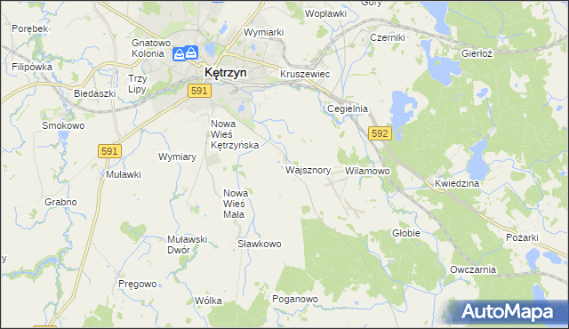 mapa Wajsznory, Wajsznory na mapie Targeo