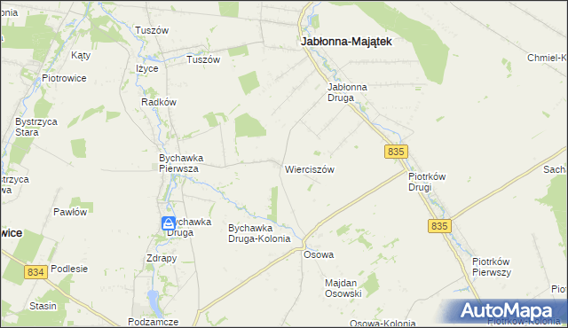mapa Wierciszów, Wierciszów na mapie Targeo