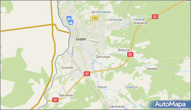 mapa Żenichów, Żenichów na mapie Targeo