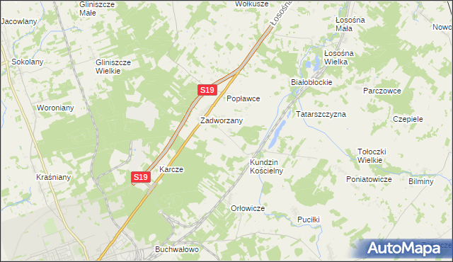 mapa Kundzin, Kundzin na mapie Targeo