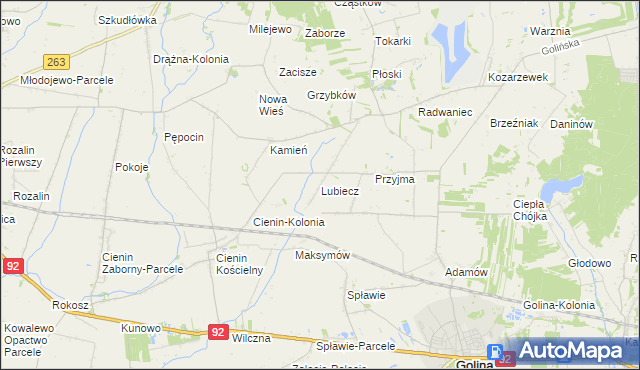 mapa Lubiecz, Lubiecz na mapie Targeo