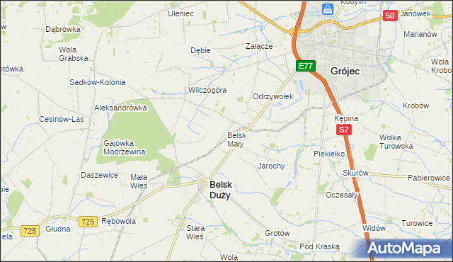 mapa Belsk Mały, Belsk Mały na mapie Targeo