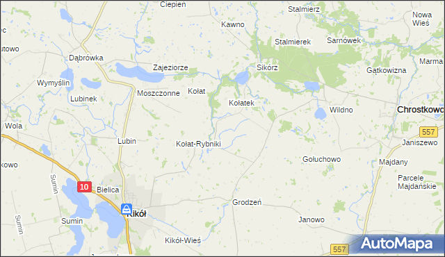 mapa Ciełuchowo, Ciełuchowo na mapie Targeo