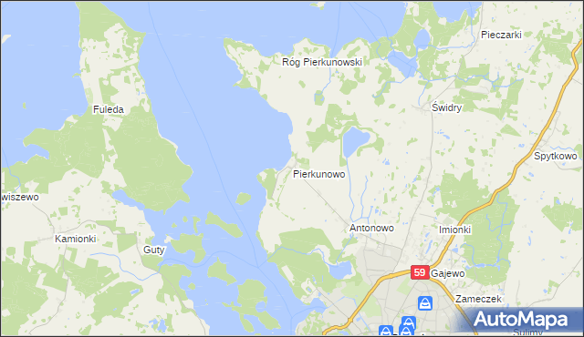 mapa Pierkunowo, Pierkunowo na mapie Targeo