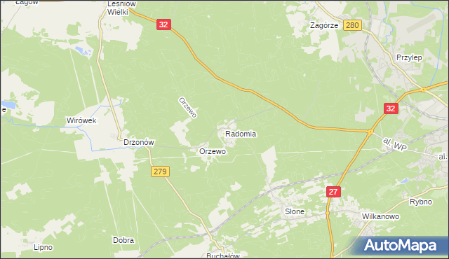 mapa Radomia, Radomia na mapie Targeo