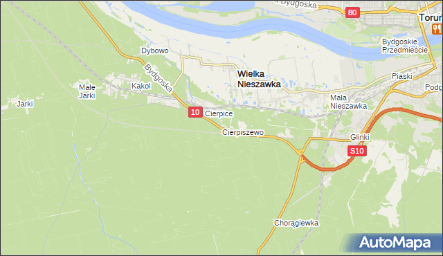 mapa Cierpiszewo, Cierpiszewo na mapie Targeo