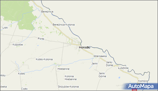mapa Horodło, Horodło na mapie Targeo