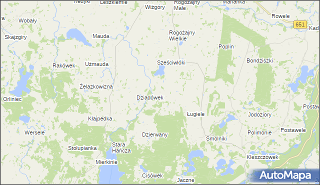 mapa Jegliniszki, Jegliniszki na mapie Targeo